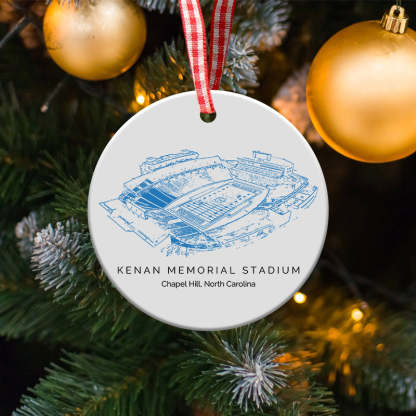 Kenan Memorial Stadium College Football Ceramic Christmas Ornament