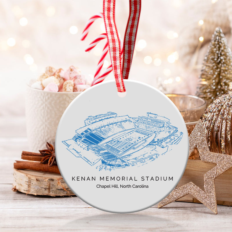 Kenan Memorial Stadium College Football Ceramic Christmas Ornament