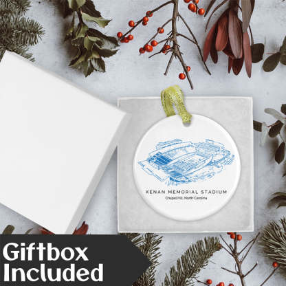 Kenan Memorial Stadium College Football Ceramic Christmas Ornament