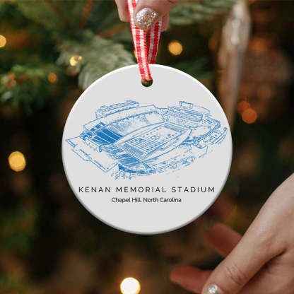 Kenan Memorial Stadium College Football Ceramic Christmas Ornament