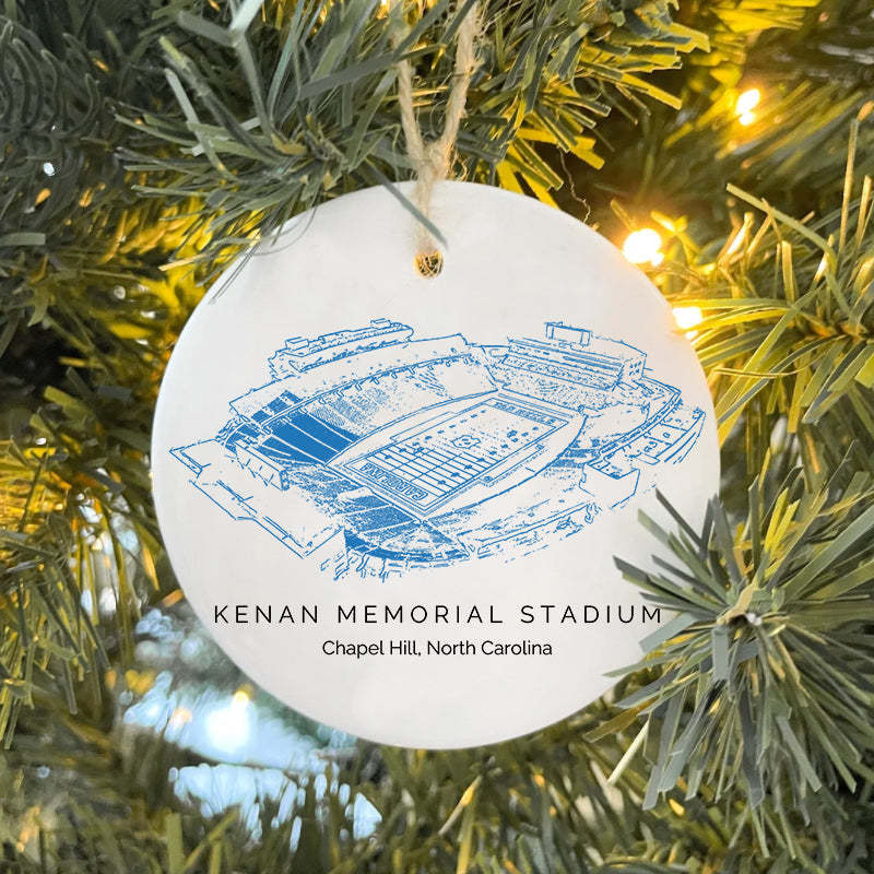 Kenan Memorial Stadium College Football Ceramic Christmas Ornament