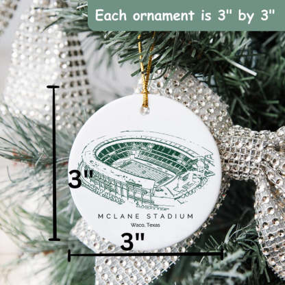 McLane Stadium College Football Ceramic Christmas Ornament