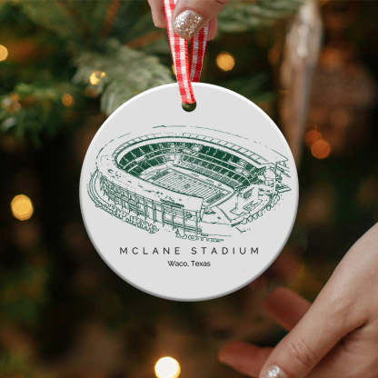 McLane Stadium College Football Ceramic Christmas Ornament