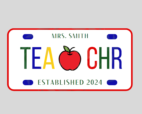 Custom Embroidery Team License Plate Crewneck