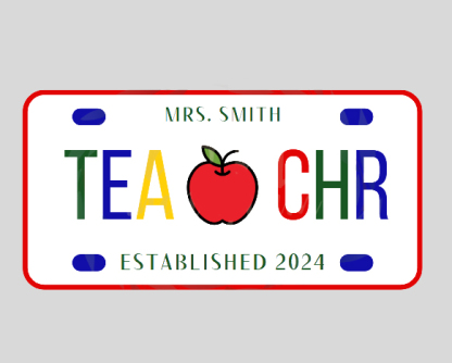 Custom Embroidery Team License Plate Crewneck