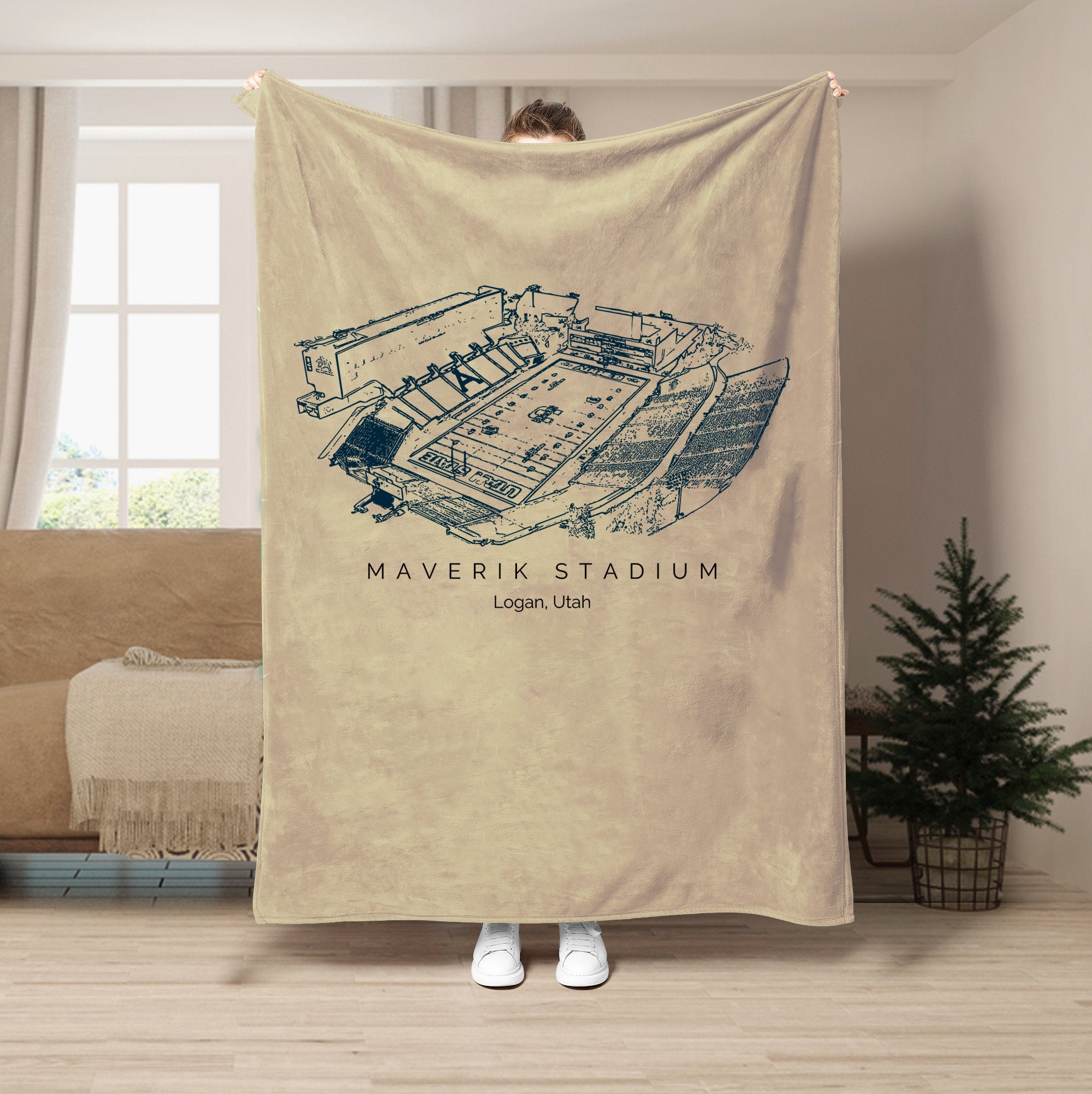 Maverik Stadium - College Football Blanket