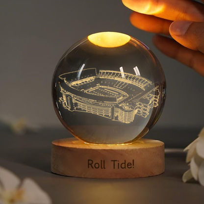 Bryant-Denny Stadium 3D Spherical Crystal Lamp