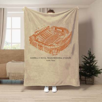 Darrell K Royal–Texas Memorial Stadium - College Football Blanket