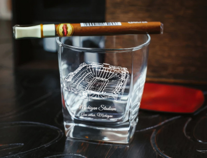 Custom Football Stadium Whiskey Bottle & Glass Box Set