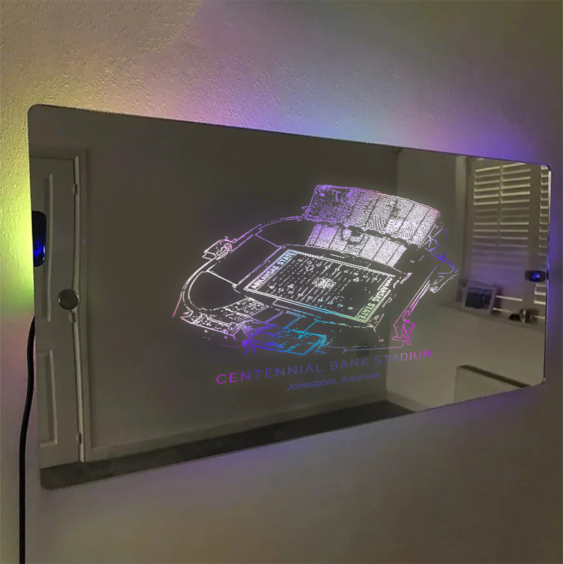 Centennial Bank Stadium Mirror Light - Gifts for Sports Lovers