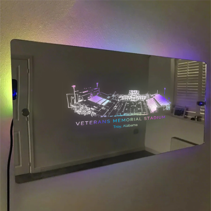 Veterans Memorial Stadium Mirror Light - Gifts for Sports Lovers