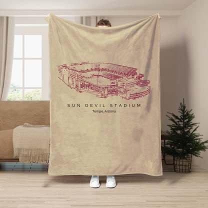 Mountain America Stadium - College Football Blanket