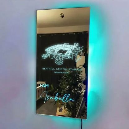 🐊Number One Fan Ben Hill Griffin Stadium Mirror Light-Florida Gators、NCAA