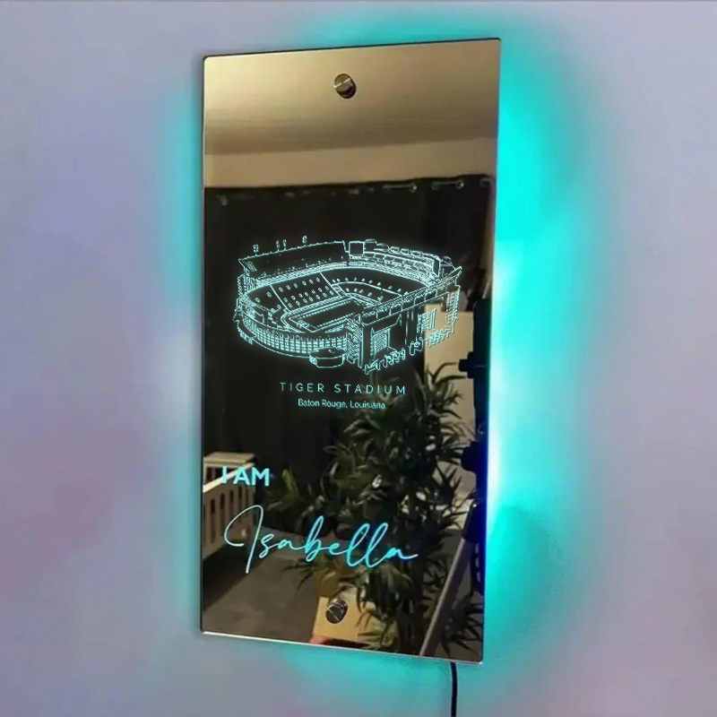 🐯Number One Fan Tiger Stadium Mirror Light-LSU Tigers、NCAA