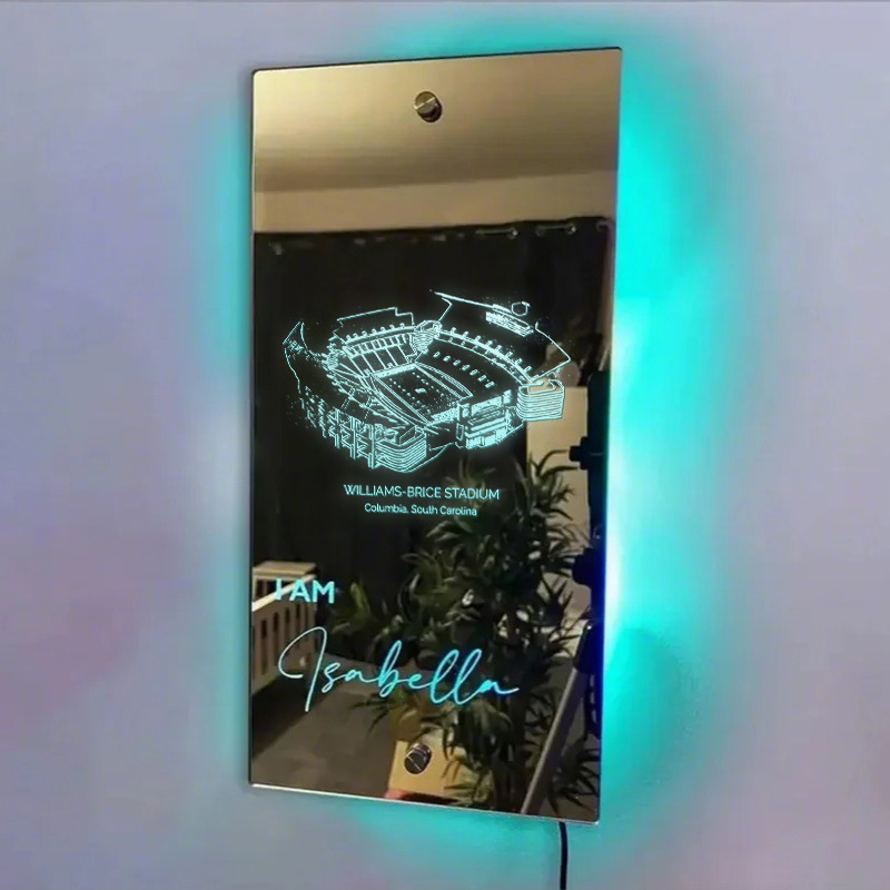🐔Number One Fan Williams-Brice Stadium Mirror Light-South Carolina、NCAA
