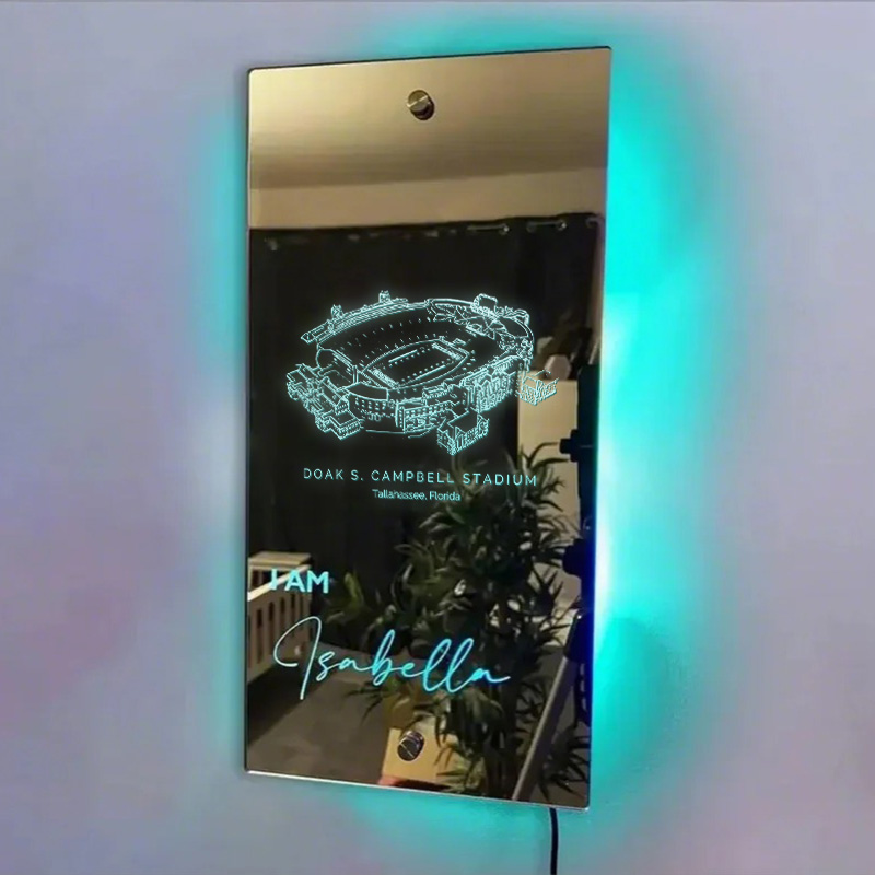 🏹Number One Fan Doak S. Campbell Stadium Mirror Light-Florida State Seminoles、NCAA