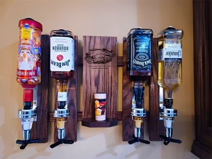 Wall Mounted Liquor Dispenser - Personalized Beaver Stadium Whiskey, Tequila And Bourbon Dispenser For Bar Decor
