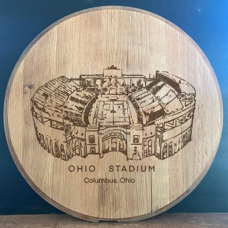 Ohio Stadium Stadium Laser-Engraved Barrel Heads