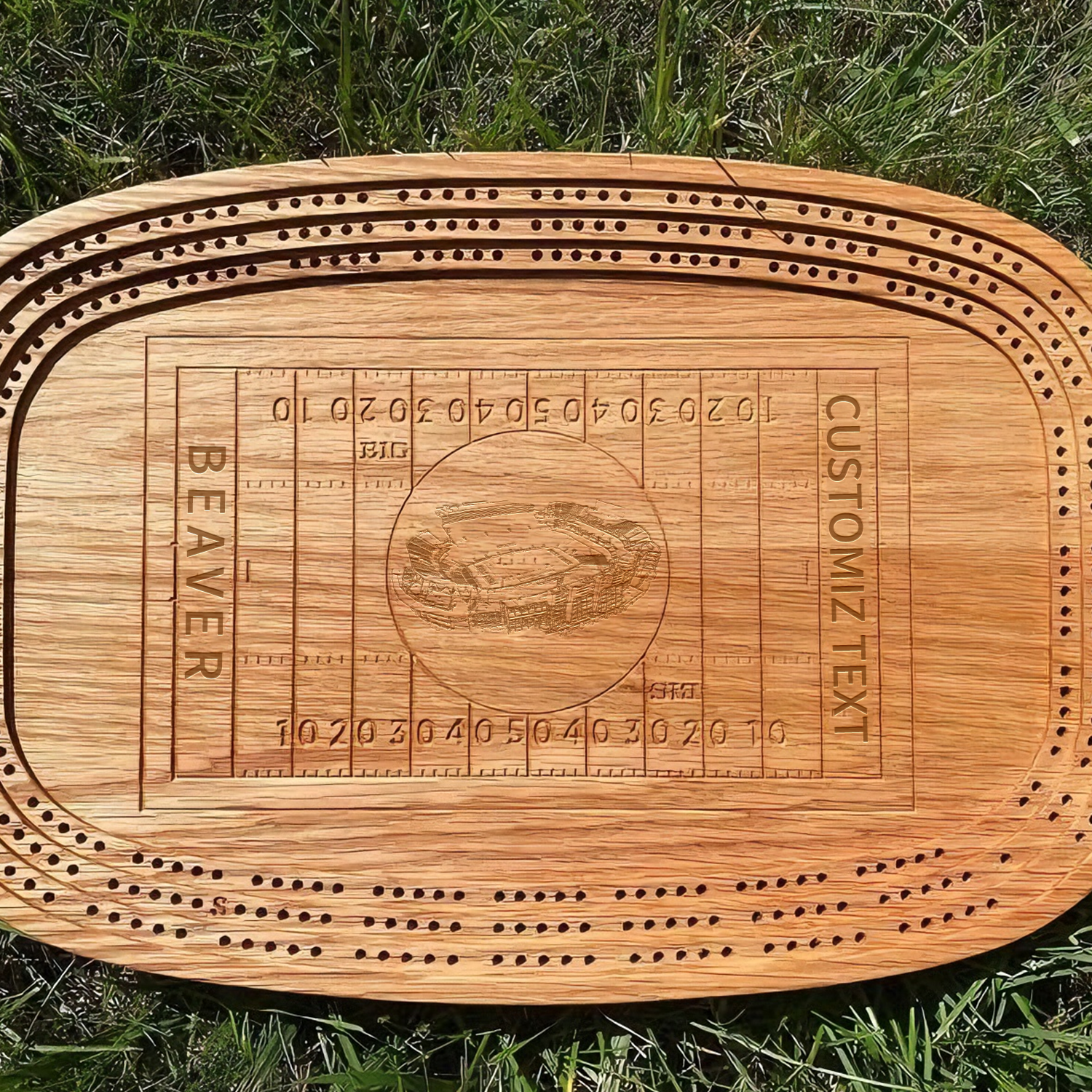 Custom Beaver Stadium Style Football-Themed Kribich Board, Christmas