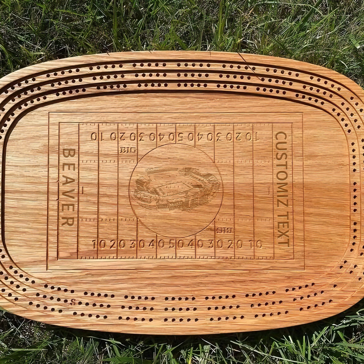 Custom Beaver Stadium Style Football-Themed Kribich Board, Christmas
