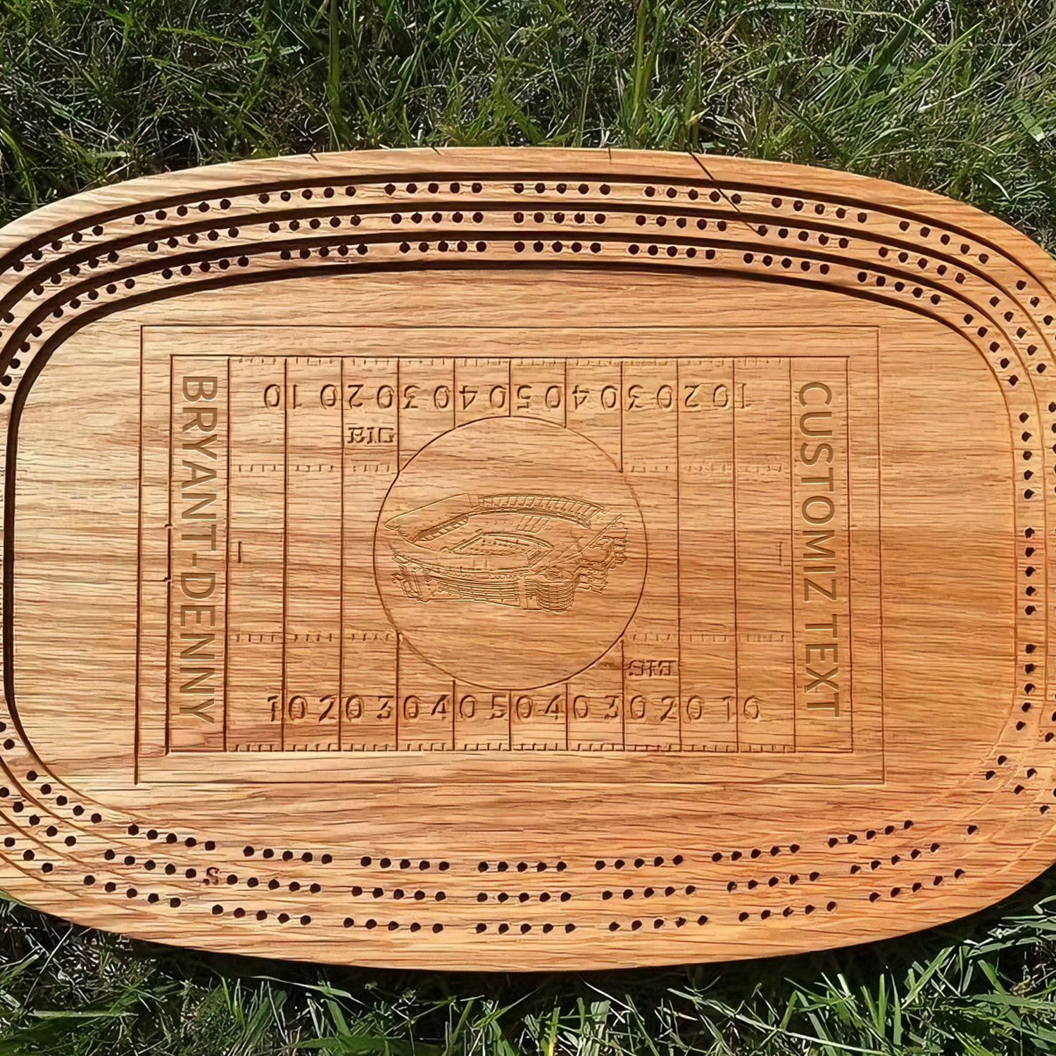 Personalized Bryant-Denny Stadium Style Football-Themed Kribich Board, Christmas