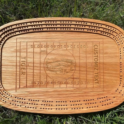 Personalized Tiger Stadium Style Football-Themed Kribich Board, Christmas