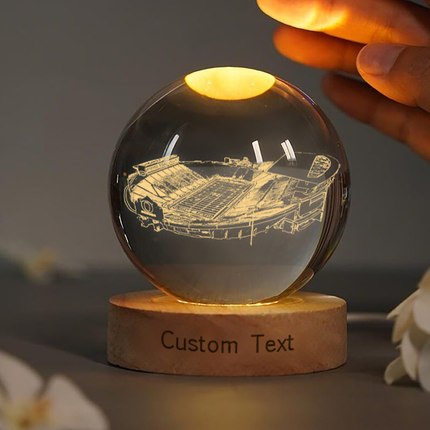 Autzen Stadium 3D Spherical Crystal Lamp