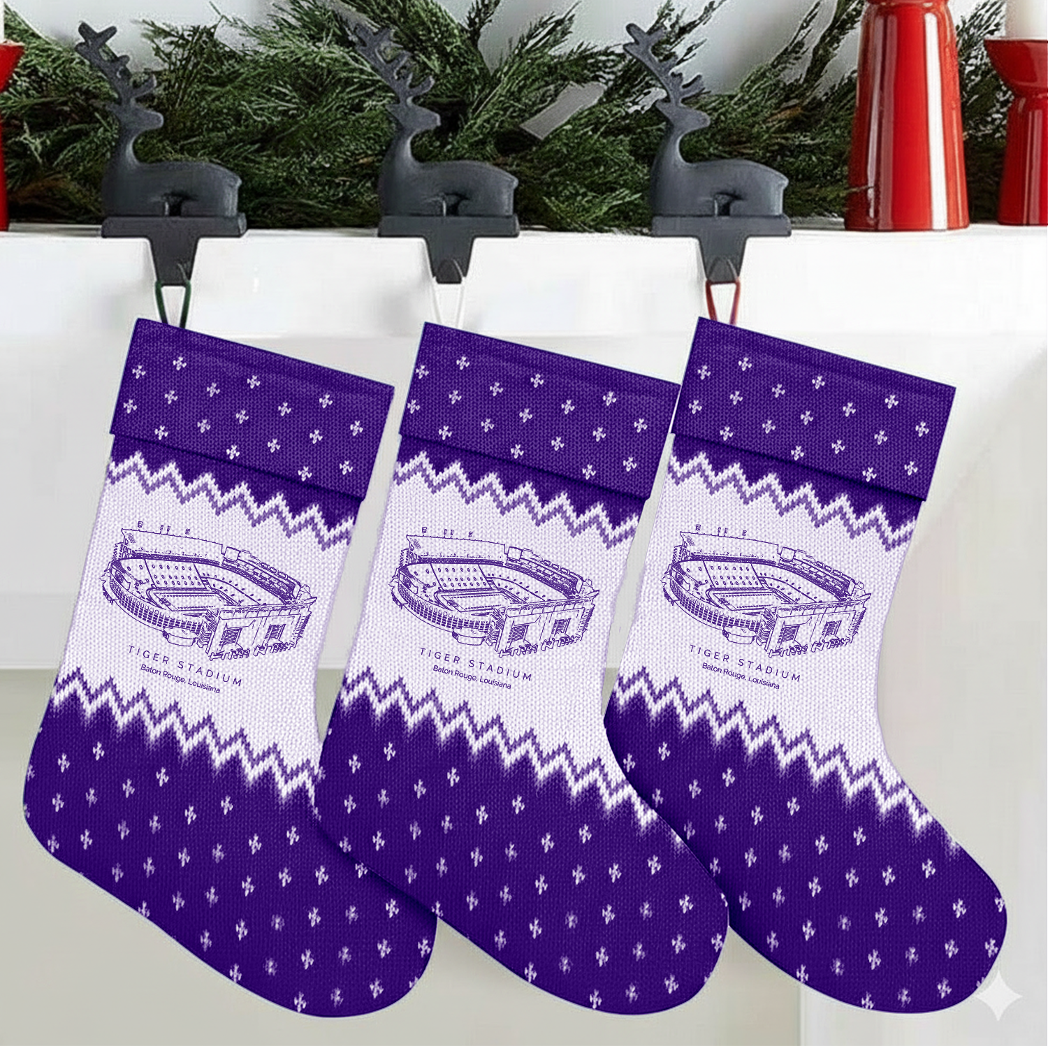 Customized Tiger Stadium Christmas Stocking Gift For Family Member - Limited Edition
