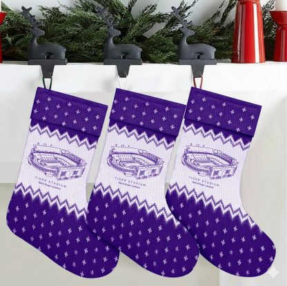 Customized Tiger Stadium Christmas Stocking Gift For Family Member - Limited Edition