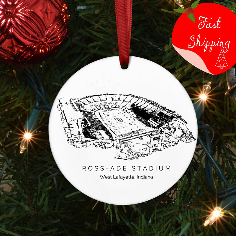 Ross–Ade Stadium College Football Ceramic Christmas Ornament