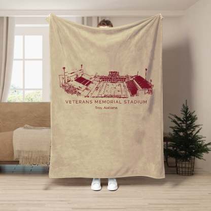 Veterans Memorial Stadium - College Football Blanket