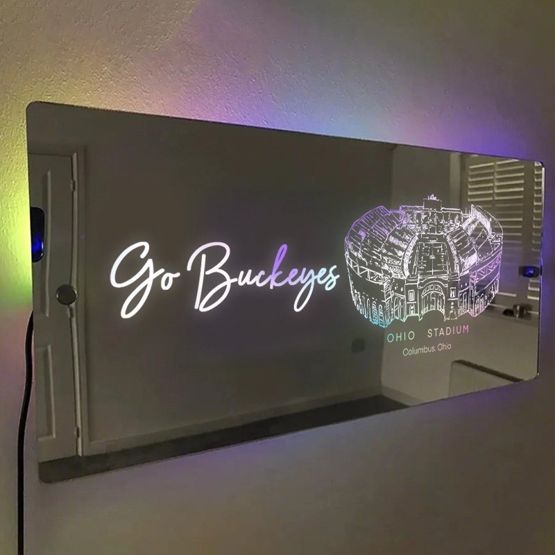 Ohio Stadium Mirror Light-Gifts For Sports Lovers