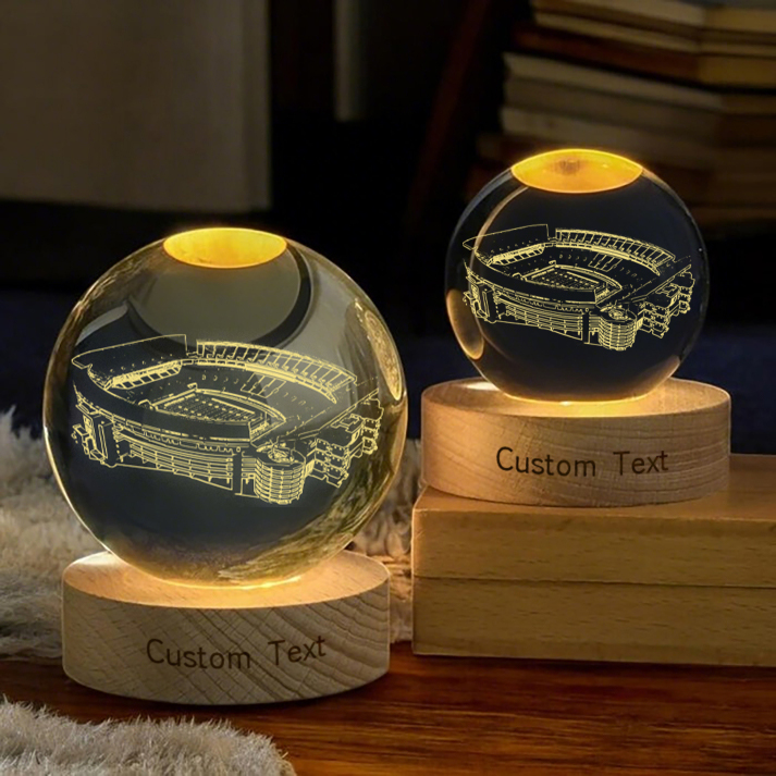 Bryant-Denny Stadium 3D Spherical Crystal Lamp