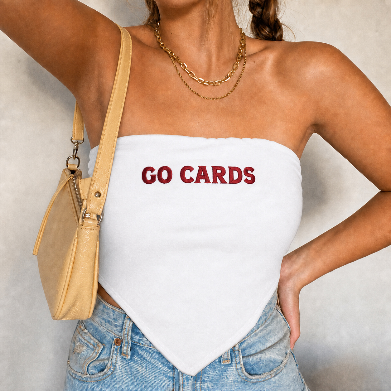 Custom Team Name or Slogan Embroidered Bandana Top-Game Day Style