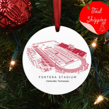 Fortera Stadium College Football Ceramic Christmas Ornament