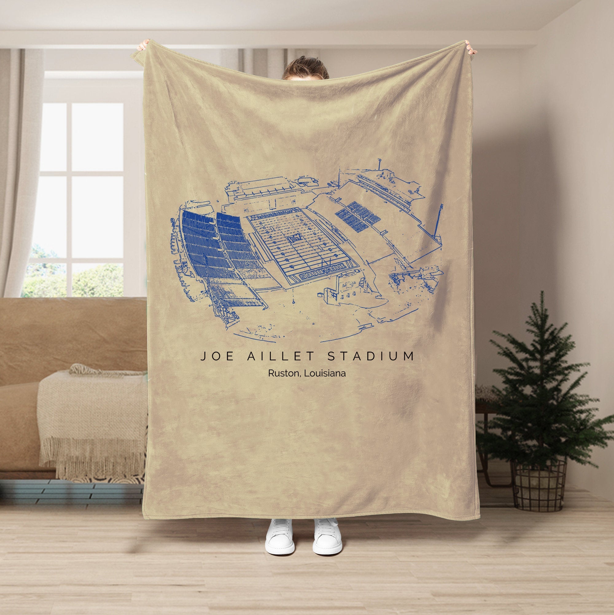 Joe Aillet Stadium - College Football Blanket