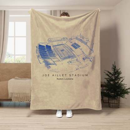 Joe Aillet Stadium - College Football Blanket