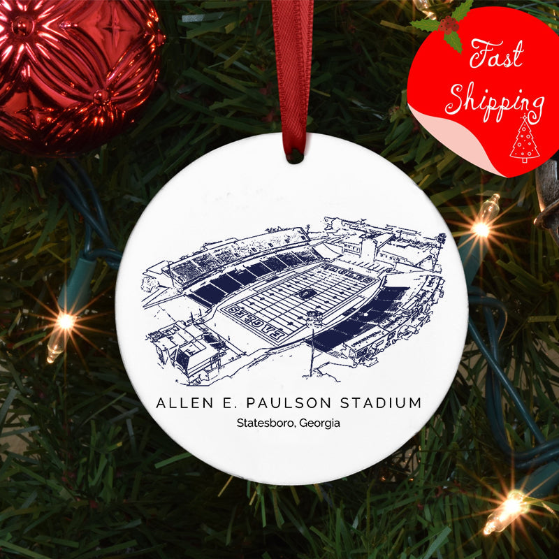 Allen E. Paulson Stadium College Football Ceramic Christmas Ornament