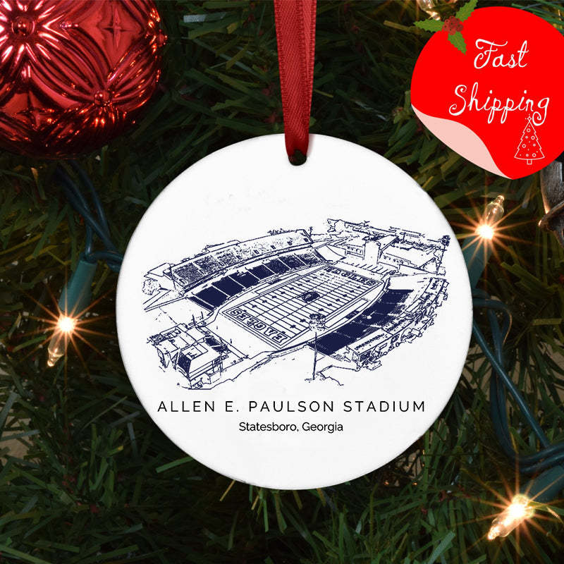 Allen E. Paulson Stadium College Football Ceramic Christmas Ornament