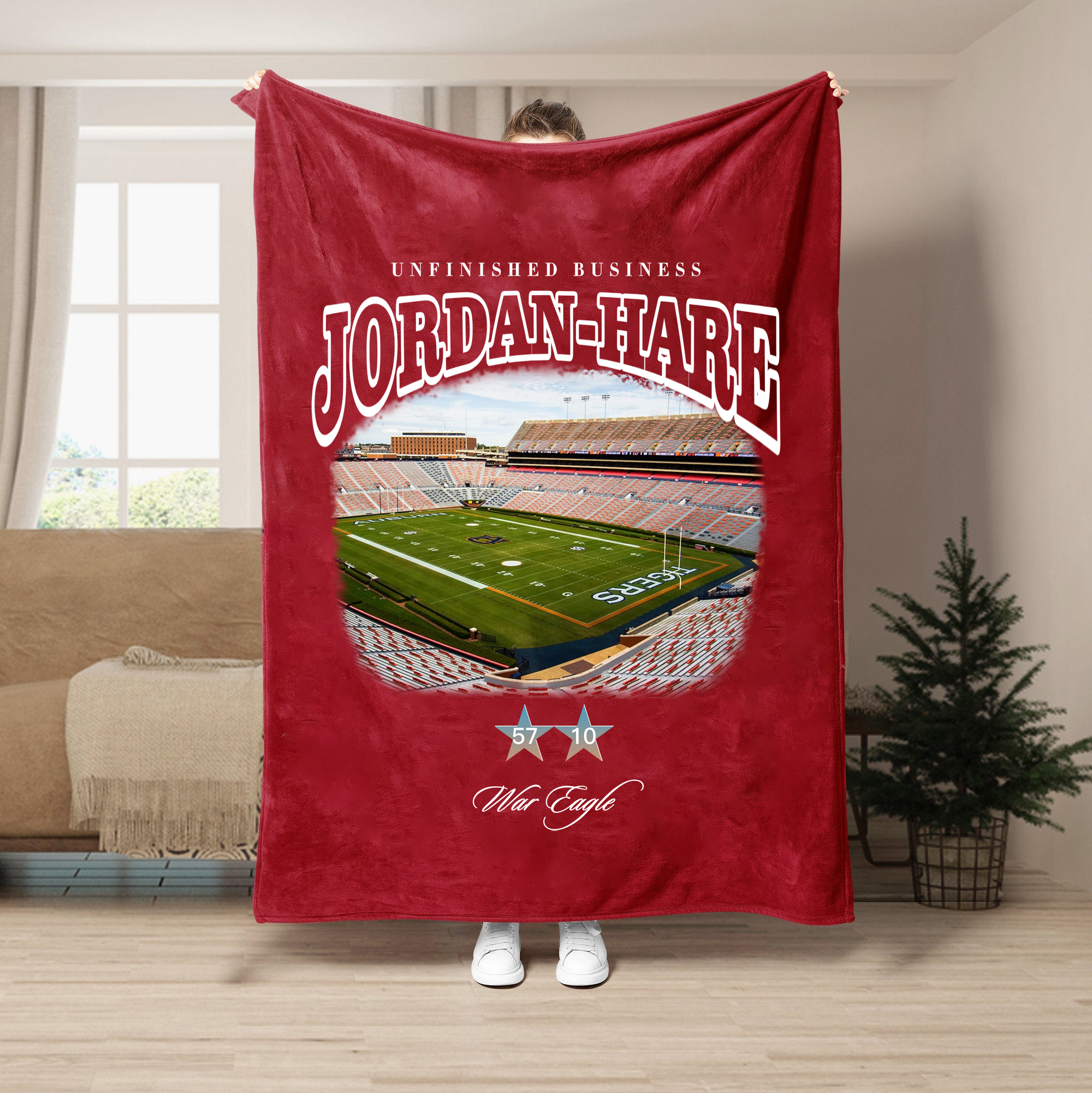 Unfinished Business Blanket-Jordan-Hare Stadium