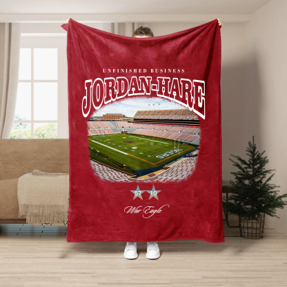 Unfinished Business Blanket-Jordan-Hare Stadium
