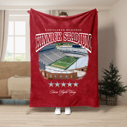 Unfinished Business Blanket-Kinnick Stadium