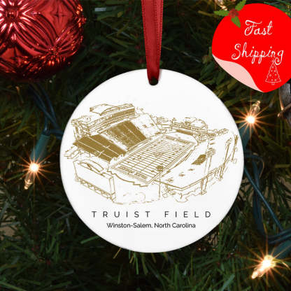 Truist Field College Football Ceramic Christmas Ornament