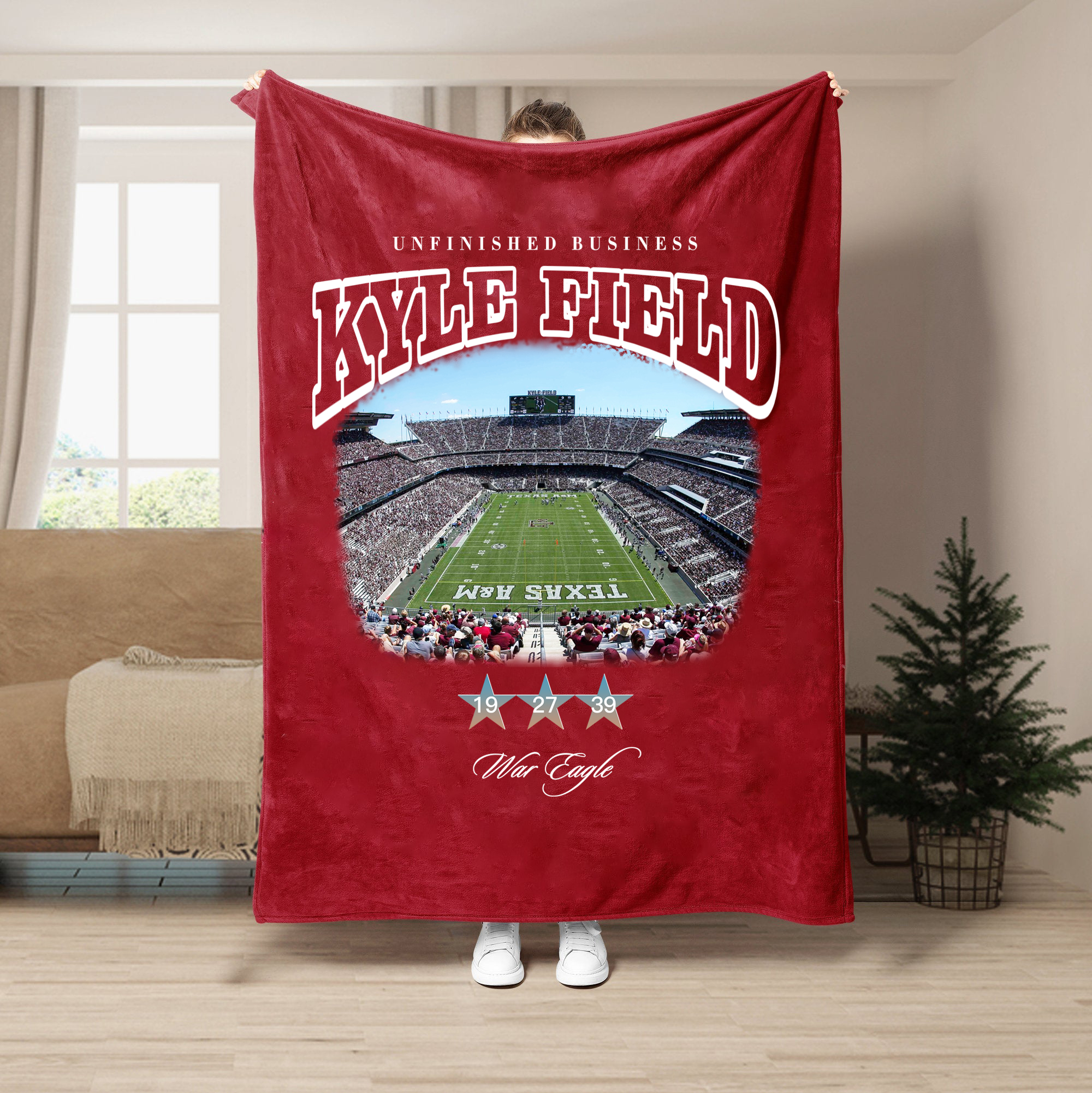 Unfinished Business Blanket-Kyle Field Stadium