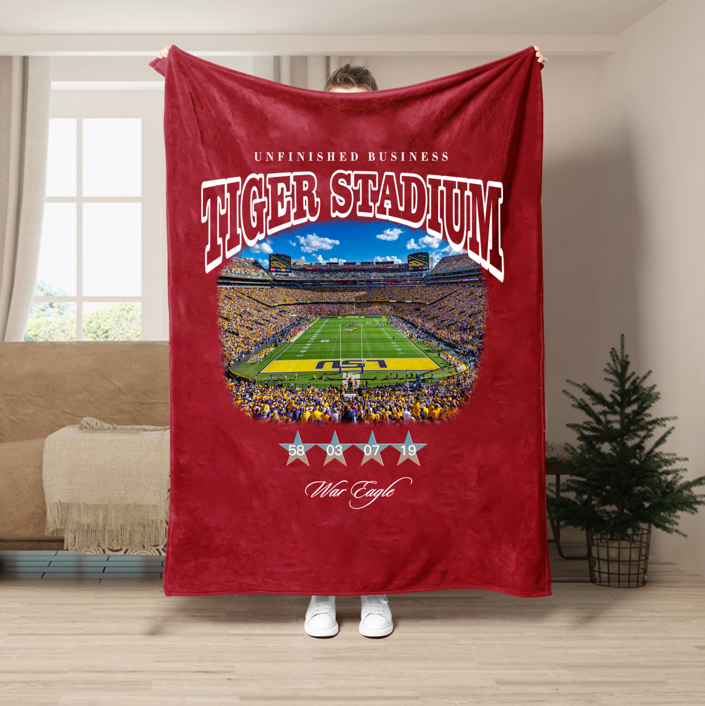 Unfinished Business Blanket-Tiger Stadium (LSU)