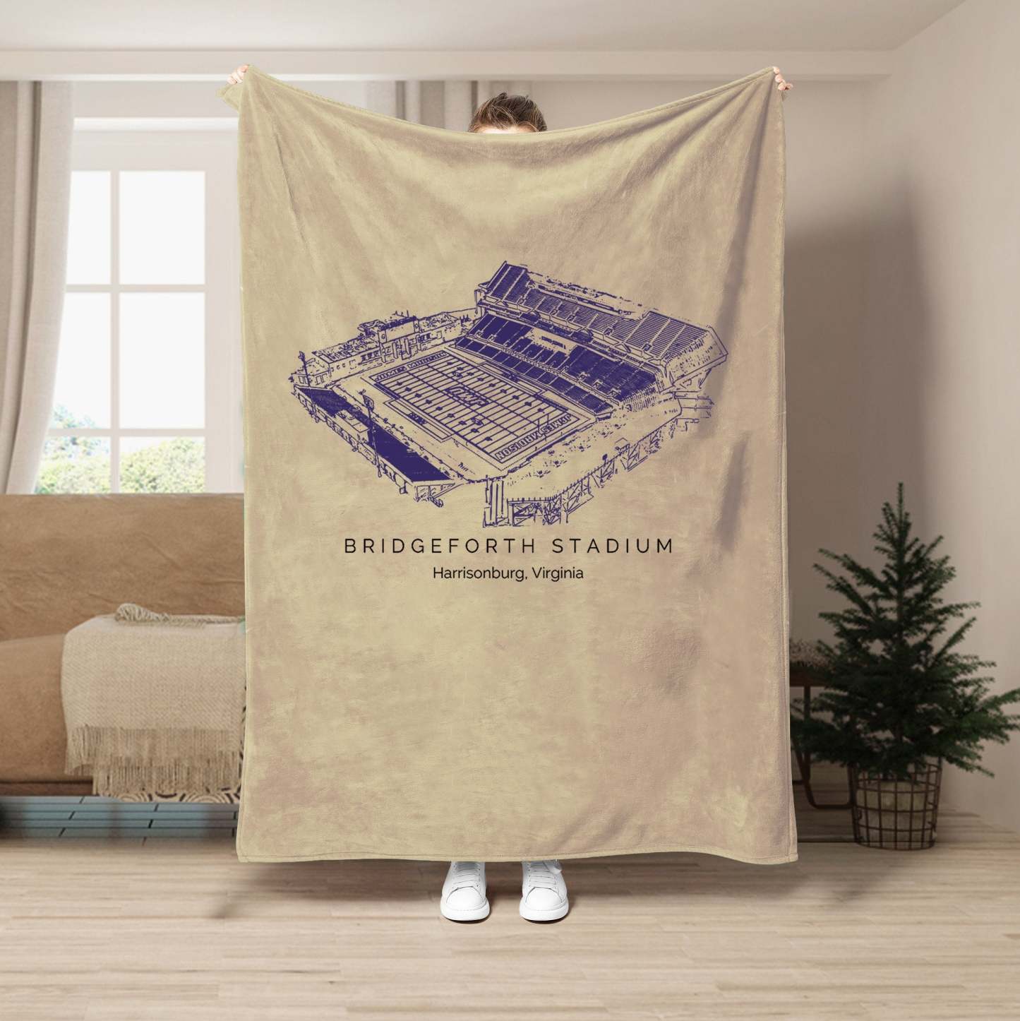 Bridgeforth Stadium - James Madison Dukes football,College Football Blanket