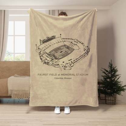 Faurot Field at Memorial Stadium- College Football Blanket