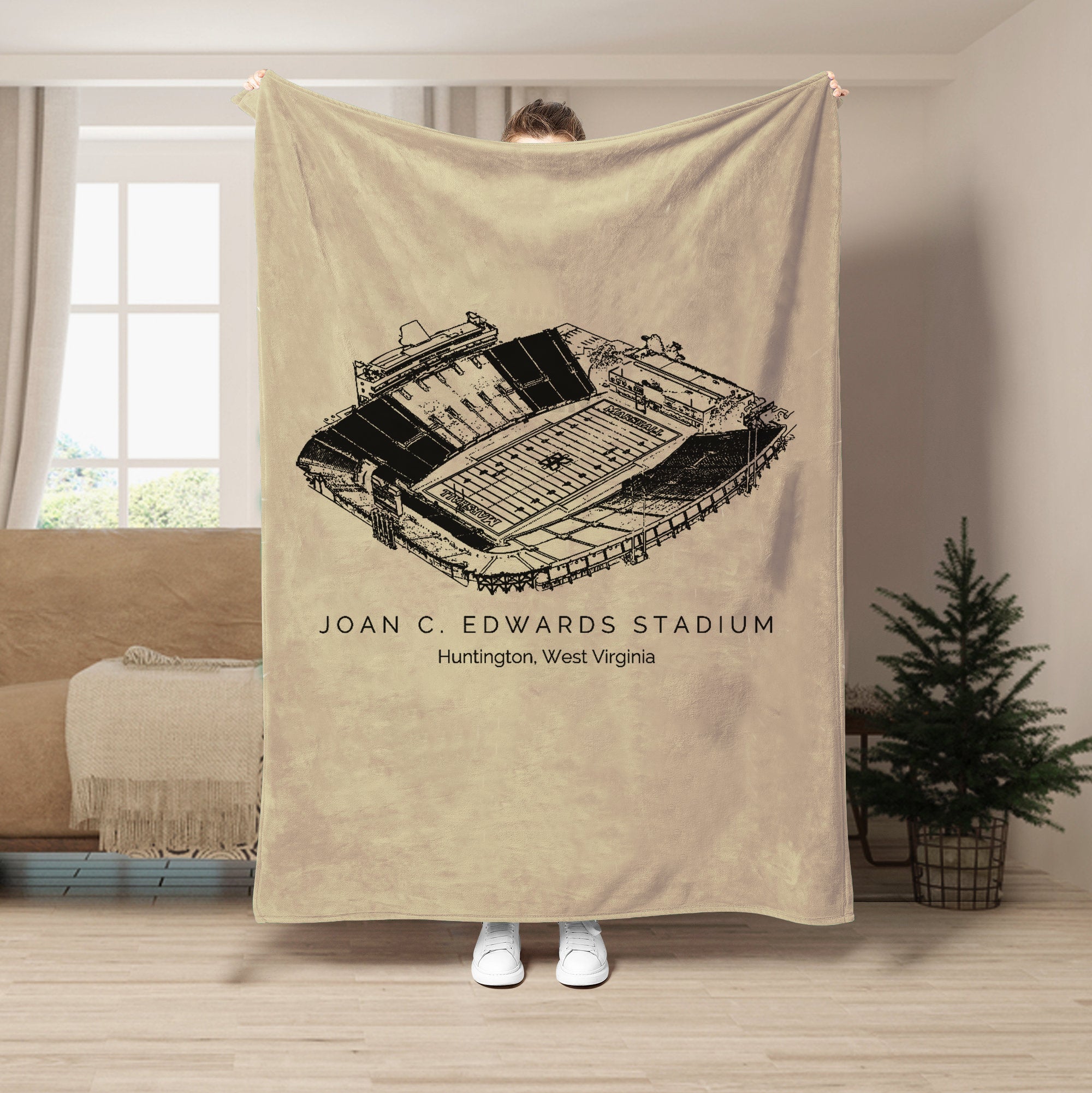 Joan C. Edwards Stadium - College Football Blanket