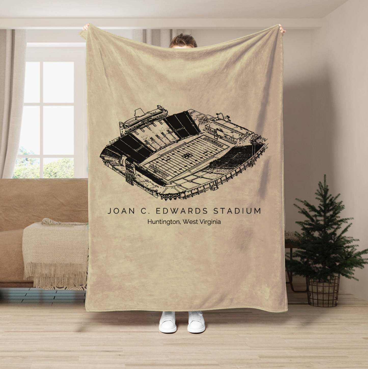 Joan C. Edwards Stadium - College Football Blanket