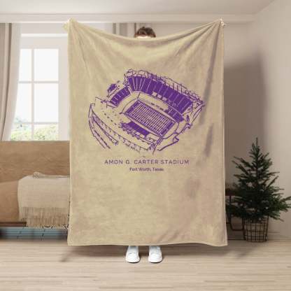 Amon G. Carter Stadium - College Football Blanket